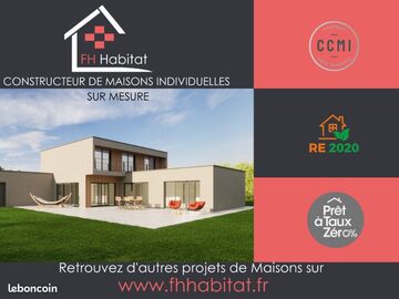 Projet de construction - Maison 90 m² - Terrain 460 m² viabilisé - Pont-Évêque
