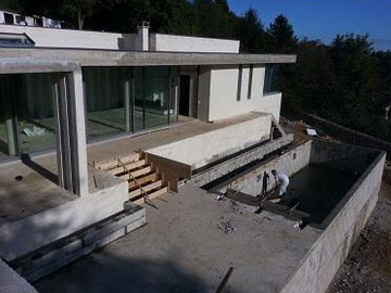 Construction d'une villa contemporaine à Saint Cyr au Mont d'Or